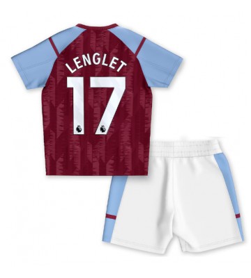 Aston Villa Clement Lenglet #17 Primera Equipación Niños 2023-24 Manga Corta (+ Pantalones cortos)